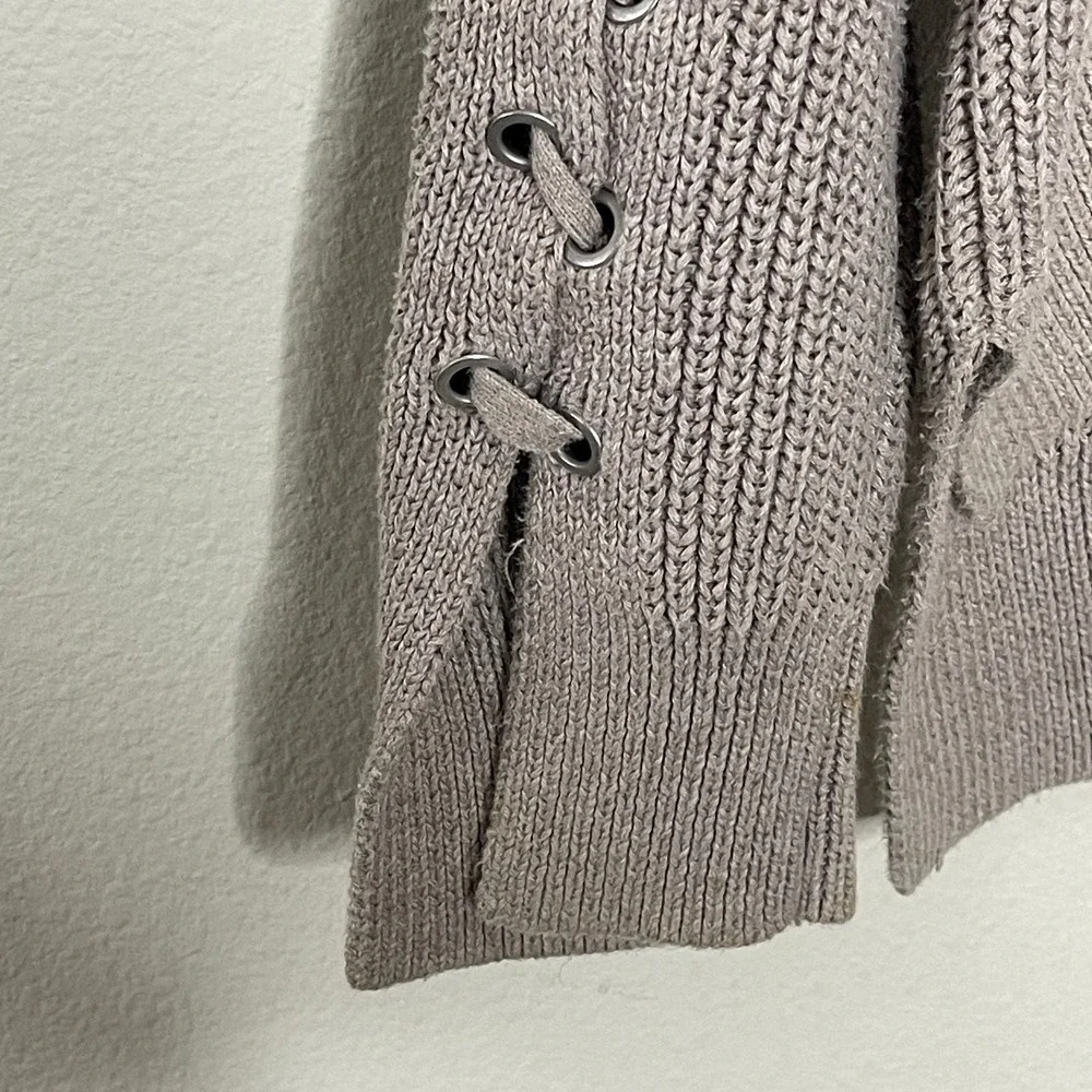 ALLSAINTS Aria Lace Ribbon Cotton  Sweater Size Small - Picture 3 of 8
